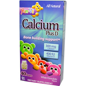 YumV's, Calcium Plus D, White Chocolate Flavor, 40 Bears