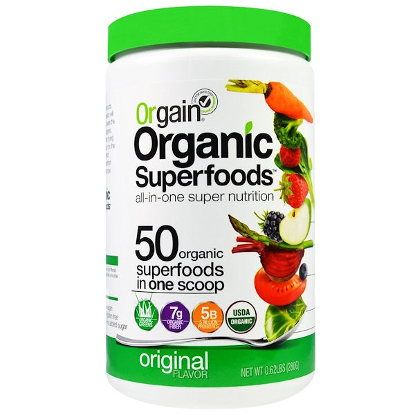 Orgain, Organic Superfoods, All-In-One Super Nutrition, Original Flavor, 0.62 lbs (280 g)