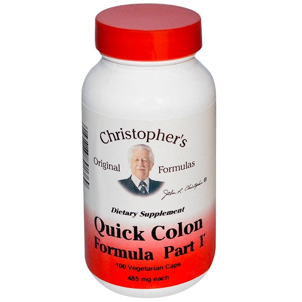 Christopher's Original Formulas, Quick Colon Formula, Part 1, 485 mg, 100 Vegetarian Caps