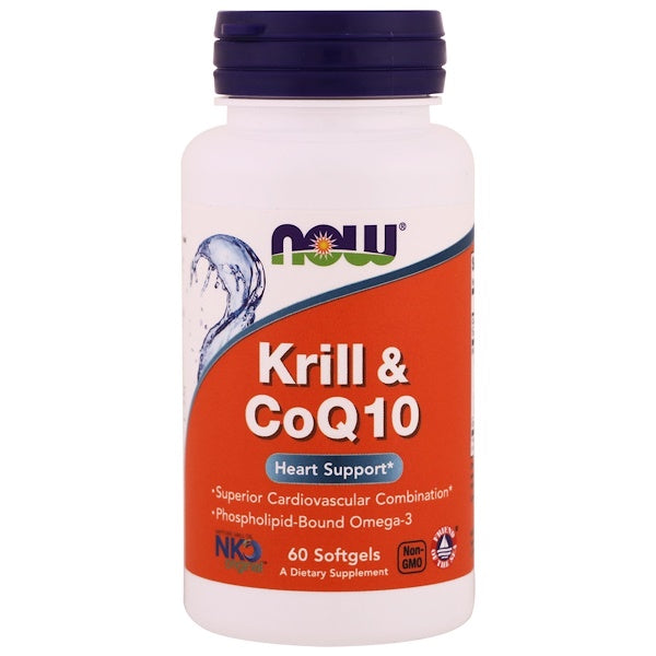 Now Foods, Krill & CoQ10, 60 Softgels