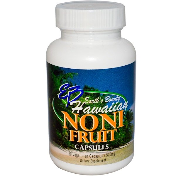 Earth's Bounty, Noni Fruit, Hawaiian, 500 mg, 60 Vegetarian Capsules