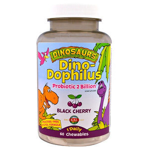 KAL, Dino-Dophilus, Black Cherry, 60 Chewables