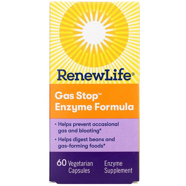 Renew Life, Gas Stop Enzyme Formula, 60 Vegetarian Capsules