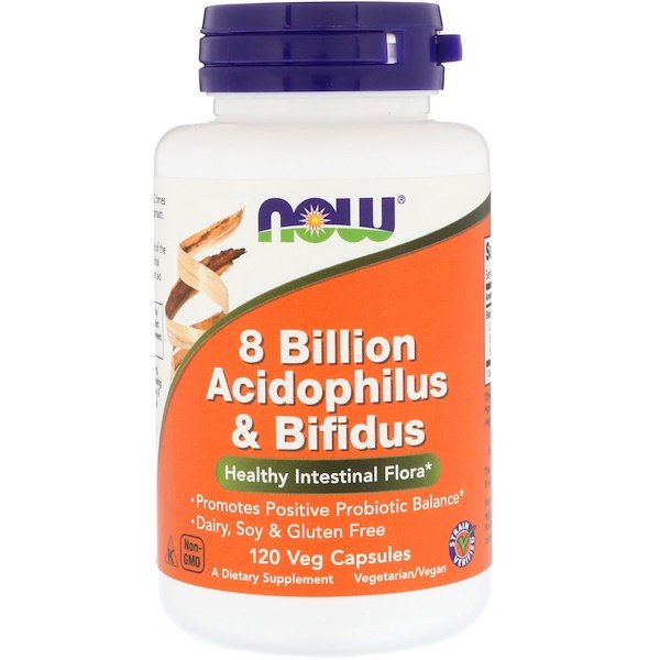 Now Foods, 8 Billion Acidophilus & Bifidus, 120 Veg Capsules