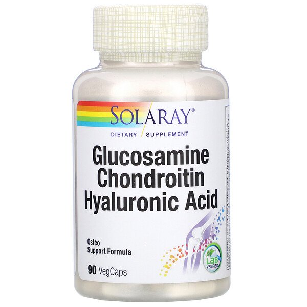 Solaray, Glucosamine Chondroitin Hyaluronic Acid, 90 VegCaps