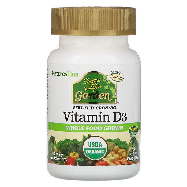 Nature's Plus, Source of Life, Garden, Vitamin D3, 60 Vegan Capsules