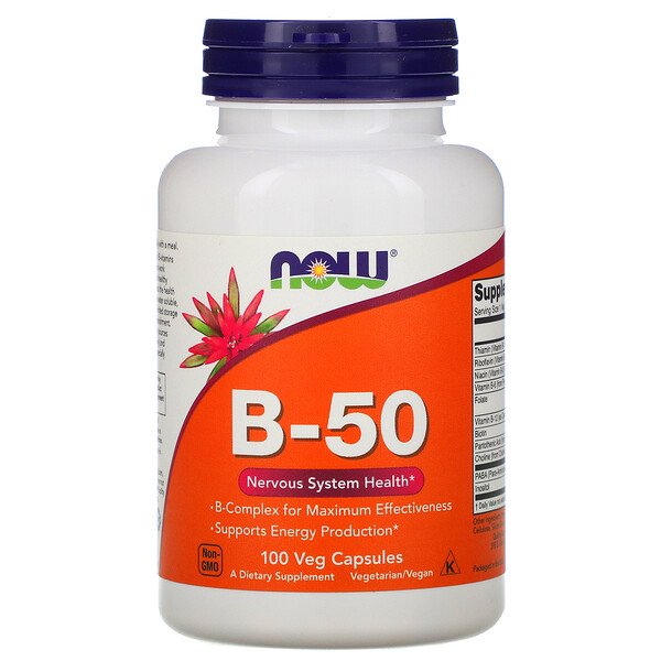 Now Foods, B-50, 100 Veg Capsules