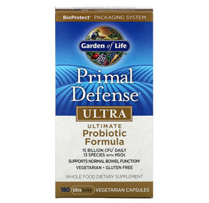 Garden of Life, Primal Defense, Ultra, Ultimate Probiotic Formula, 180 UltraZorbe Vegetarian Capsules