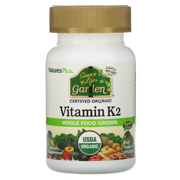 Nature's Plus, Source of Life, Garden, Vitamin K2, 60 Vegan Caps