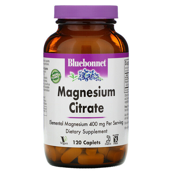 Bluebonnet Nutrition, Magnesium Citrate, 400 mg, 120 Caplets