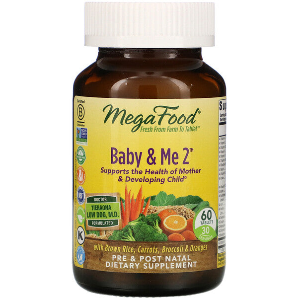 MegaFood, Baby & Me 2, 60 Tablets