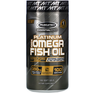 Muscletech, Essential Series, Platinum 100% Omega Fish Oil, 100 Soft Gels