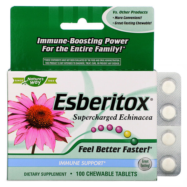 Nature's Way, Esberitox, Supercharged Echinacea, 100 Chewable Tablets