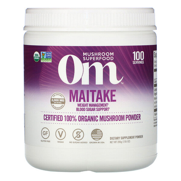 Organic Mushroom Nutrition, Maitake, Certified 100% Organic Mushroom Powder, 7.05 oz (200 g)