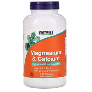 Now Foods, Magnesium & Calcium, 250 Tablets