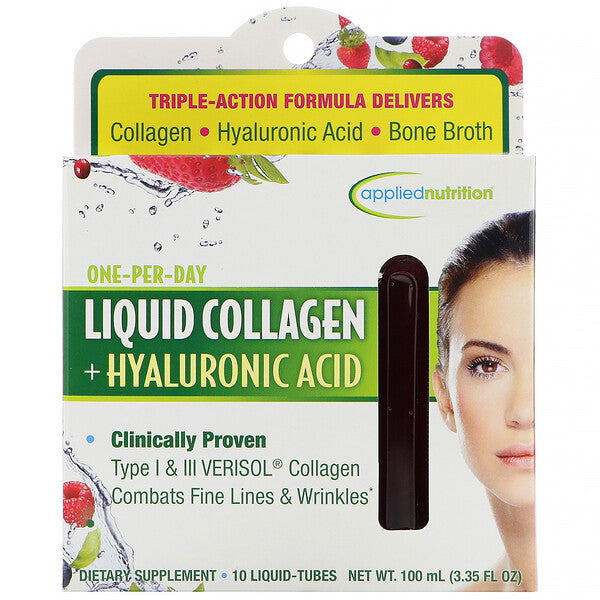 appliednutrition, Liquid Collagen +  Hyaluronic Acid, 10 Liquid-Tubes, 10 ml Each