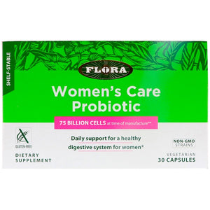 Flora, Women's Care Probiotic, Shelf-Stable, 75 Billion Cells, 30 Capsules