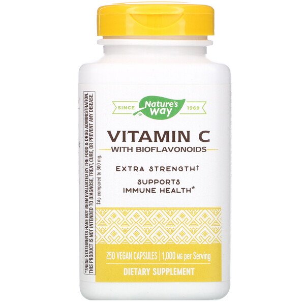 Nature's Way, Vitamin C with Bioflavonoids, 1,000 mg, 250 Vegan Capsules