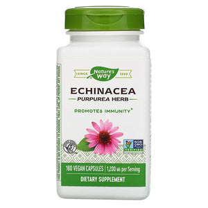 Nature's Way, Echinacea Purpurea Herb, 1,200 mg, 180 Vegan Capsules