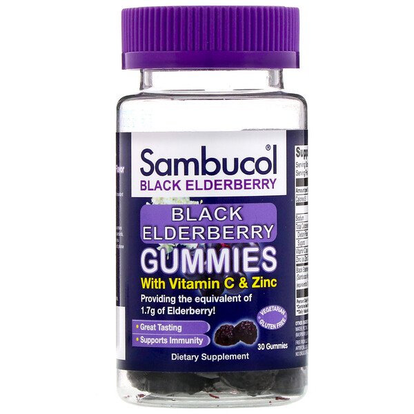 Sambucol, Sambucol, Black Elderberry, 30 Gummies