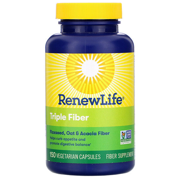 Renew Life, Triple Fiber, 150 Vegetarian Capsules