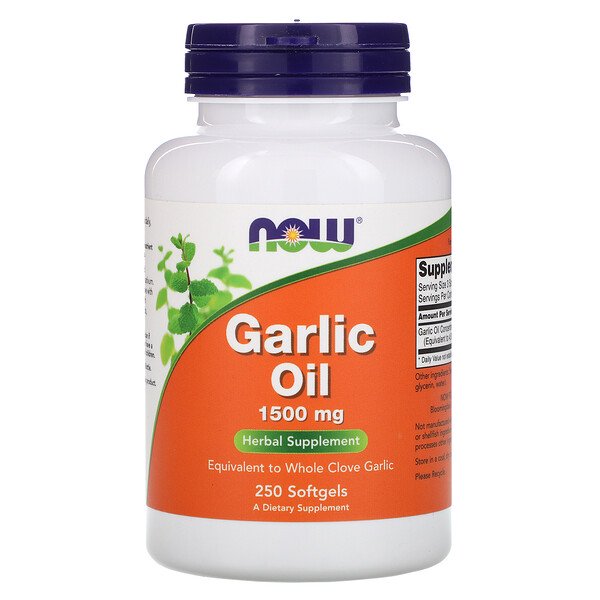 Now Foods, Garlic Oil, 1,500 mg, 250 Softgels