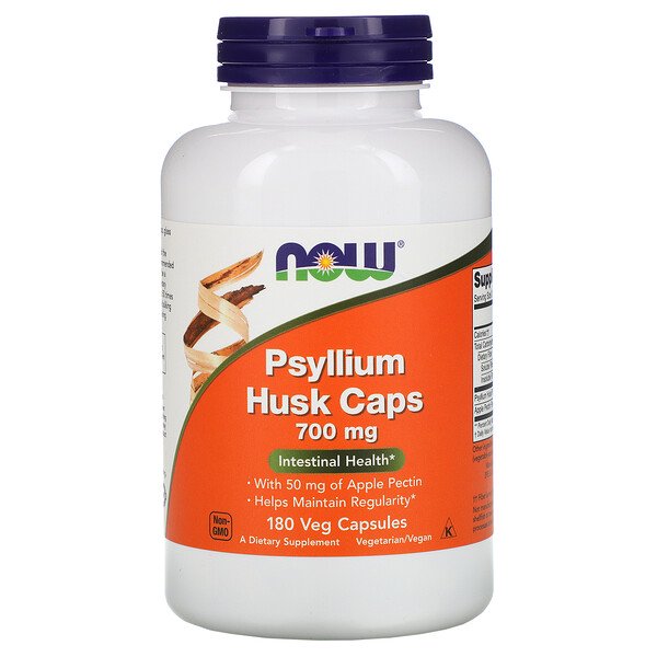 Now Foods, Psyllium Husk Caps, 700 mg, 180 Veg Capsules