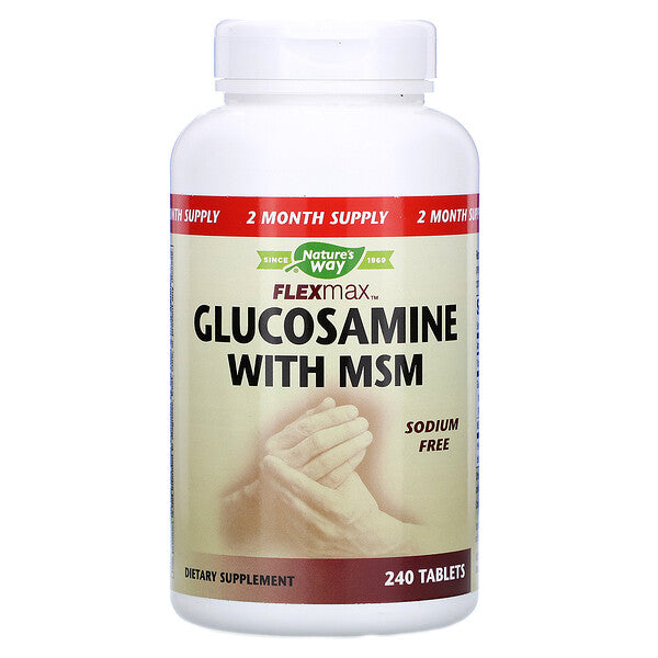 Nature's Way, Flexmax, Glucosamine with MSM, Sodium Free, 240 Tablets