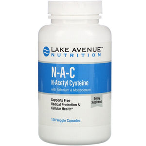 Lake Avenue Nutrition, N-A-C, N-Acetyl Cysteine with Selenium & Molybdenum, 600 mg, 120 Veggie Capsules