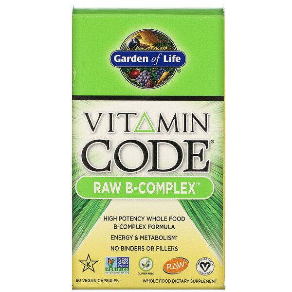 Garden of Life, Vitamin Code, RAW B-Complex, 60 Vegan Capsules