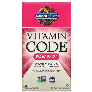 Garden of Life, Vitamin Code, RAW B-12, 30 Vegan Capsules