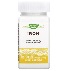 Nature's Way, Iron, 18 mg, 100 Capsules