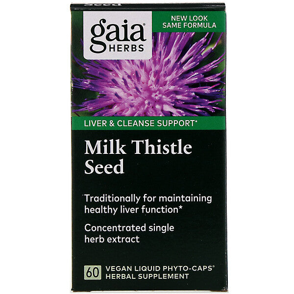 Gaia Herbs, Milk Thistle Seed, 60 Vegan Liquid Phyto-Caps