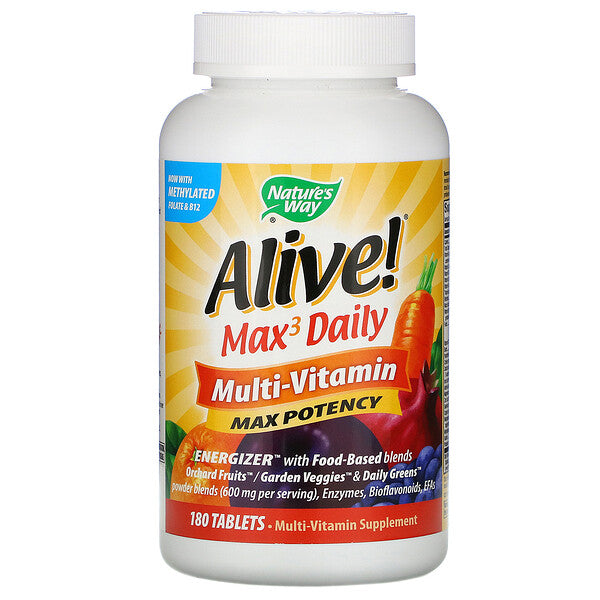 Nature's Way, Alive! Max3 Daily, Multi-Vitamin, 180 Tablets