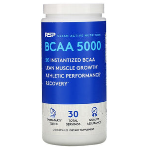 RSP Nutrition, BCAA 5000, 240 Capsules