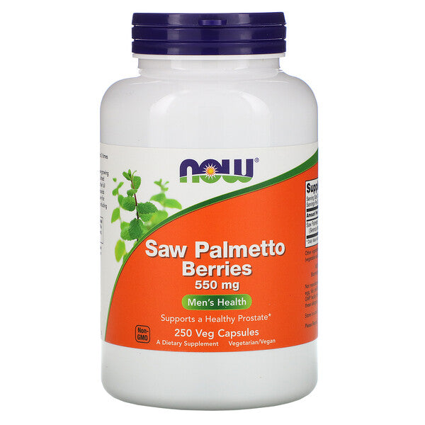 Now Foods, Saw Palmetto Berries, 550 mg, 250 Veg Capsules