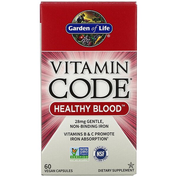 Garden of Life, Vitamin Code, Healthy Blood, 60 Vegan Capsules