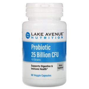 Lake Avenue Nutrition, Probiotics, 10 Strain Blend, 25 Billion CFU, 60 Veggie Capsules