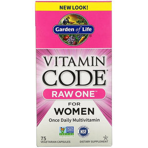 Garden of Life, Vitamin Code, RAW One, Once Daily Multivitamin for Women, 75 Vegetarian Capsules