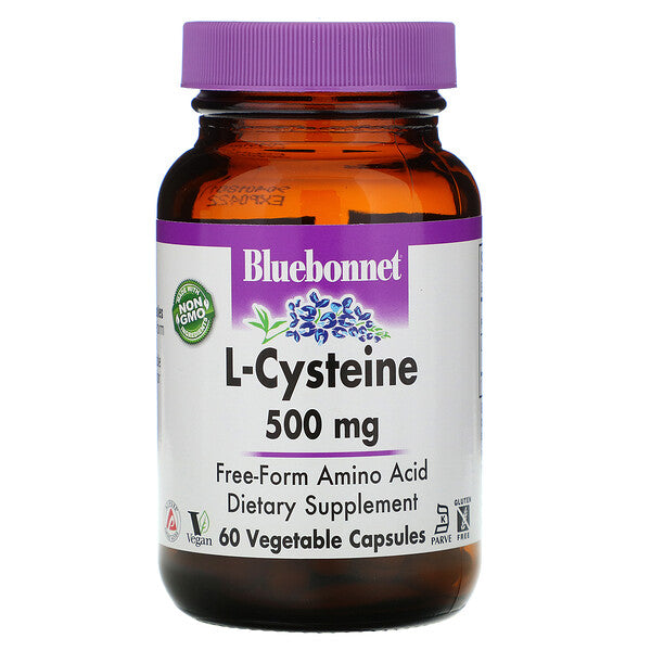 Bluebonnet Nutrition, L-Cysteine, 500 mg, 60 Veggie Capsules