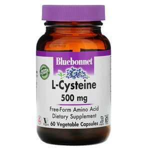 Bluebonnet Nutrition, L-Cysteine, 500 mg, 60 Veggie Capsules