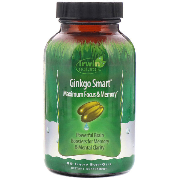 Irwin Naturals, Ginkgo Smart, Maximum Focus & Memory, 60 Liquid Soft-Gels