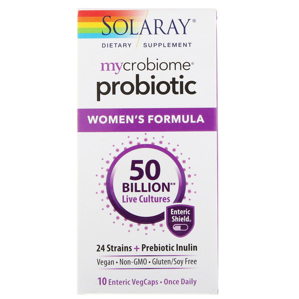 Solaray, Mycrobiome, Probiotic Women's Formula, 50 Billion, 10 Enteric VegCaps