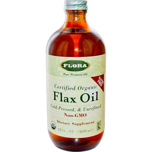 Flora, Certified Organic Flax Oil, 17 fl oz (500 ml)