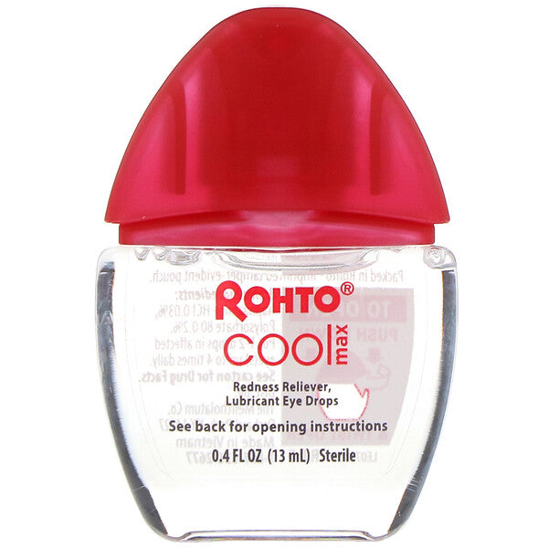 Rohto, Cooling Eye Drops, Max Strength Redness Relief, 0.4 fl oz (13 ml)