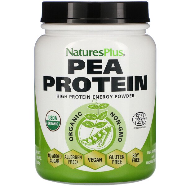 Nature's Plus, Organic Pea Protein Powder, 1.10 lbs (500 g)