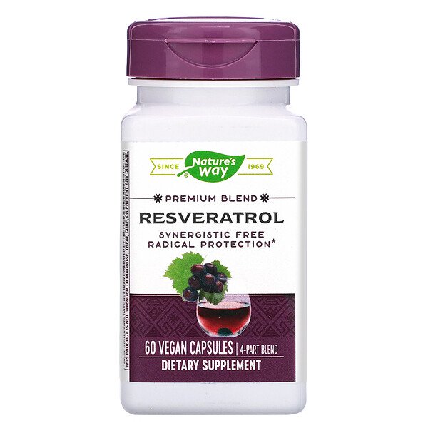 Nature's Way, Resveratrol, 60 Vegan Capsules