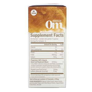 Om Mushrooms, Brain Fuel+, Focus, Alertness, Clarity, Mocha, 10 Packets, 0.26 oz (7.5 g) Each