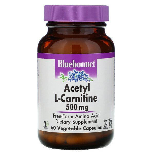 Bluebonnet Nutrition, Acetyl L-Carnitine, 500 mg, 60 Vegetable Capsules