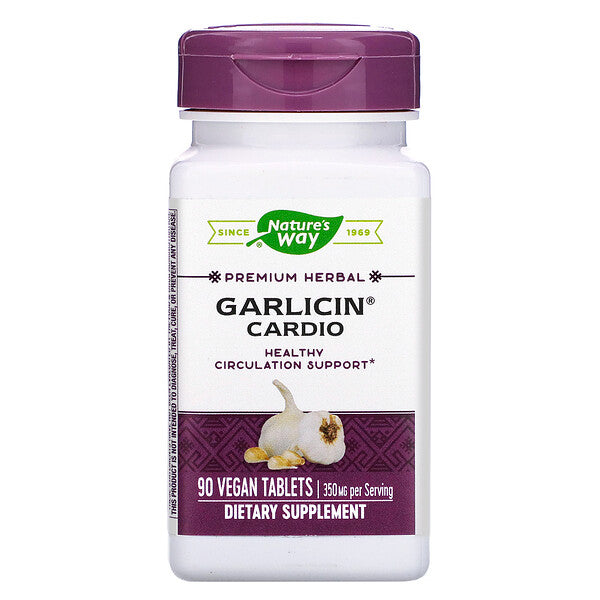 Nature's Way, Garlicin Cardio, 90 Vegan Tablets